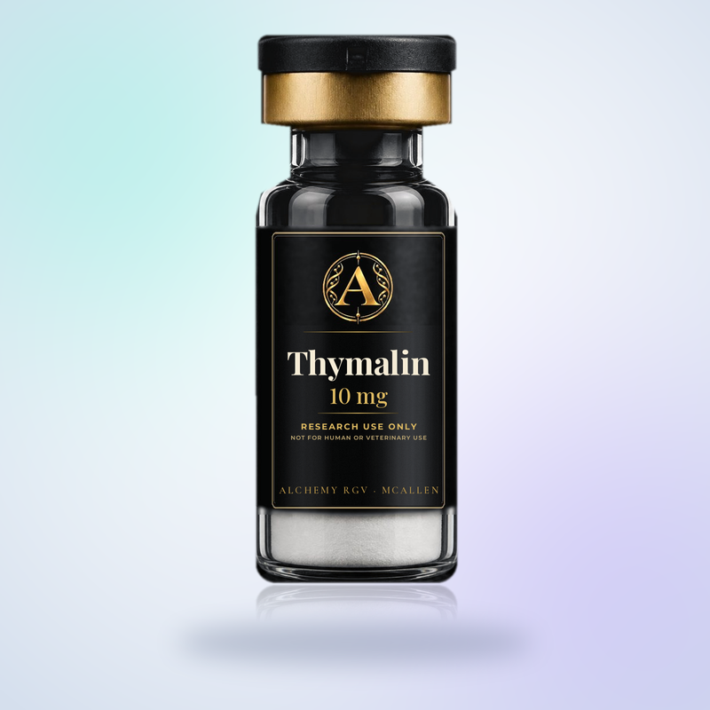 Thymalin 10 mg vial with Alchemy RGV label, research use only